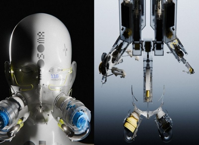 3D artist creates futuristic works through 'glasspunk' approach