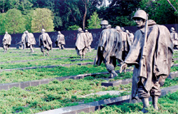 The Korean War Veterans Memorial in Washington, D.C.