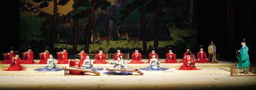 Ensemble of national classical music performing Sujecheon [Long Life as Eternal as the Heavens]