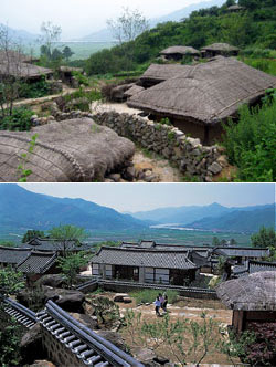 Traditional village in Hadong where Seoul Broadcasting System aired TV drama 'Land'