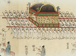 The illustration of King's outing in Joseon Dynasty (1392-1910)