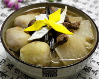 Toranguk or taro soup