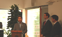 Vice Culture Minister Shin Jae-min, Tony Clemson and Amb. Martin Uden (l-r)