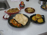 Some tasty Asian dishes whipped up by the multicultural chefs