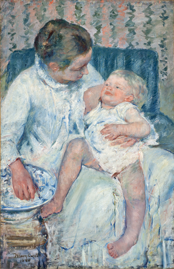Mary Cassatt "Mother about to Wash Her Sleepy Child" (1880), Los Angeles County Museum of Art (image courtesy of the NMOK)