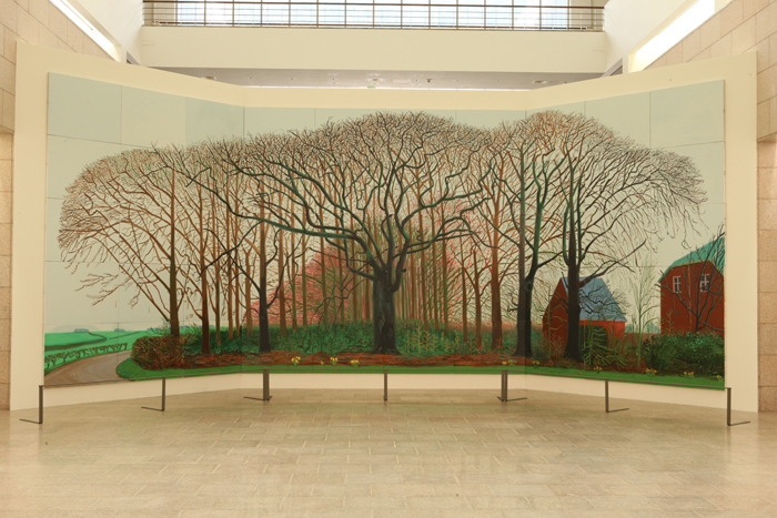 David Hockney’s “Bigger Trees Near Warter” is part of the Tate Collection. (photo courtesy of the National Museum of Modern and Contemporary Art, Korea)