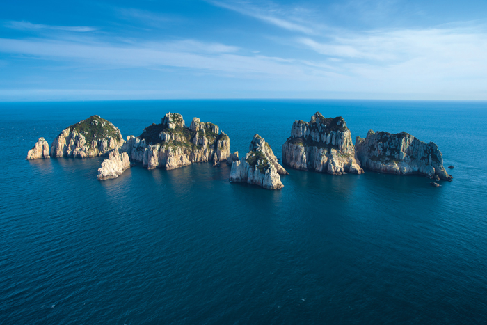 A view of the lower Habaekdo cluster of the Baekdo Islands. 