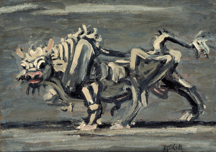 ”White Bull” by Lee Jung-sup. Presumed to have been painted in 1954.