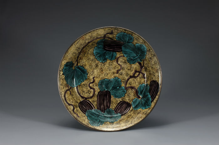 "Bowl With an Oriental Melon Design" is a porcelain dish manufactured in Arita Town, on Kyushu, in the early 17th century. (photo courtesy of the NMK)