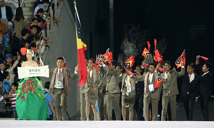 2014 is the fourth time for East Timor to participate in the Asian Games. (photo: Jeon Han)