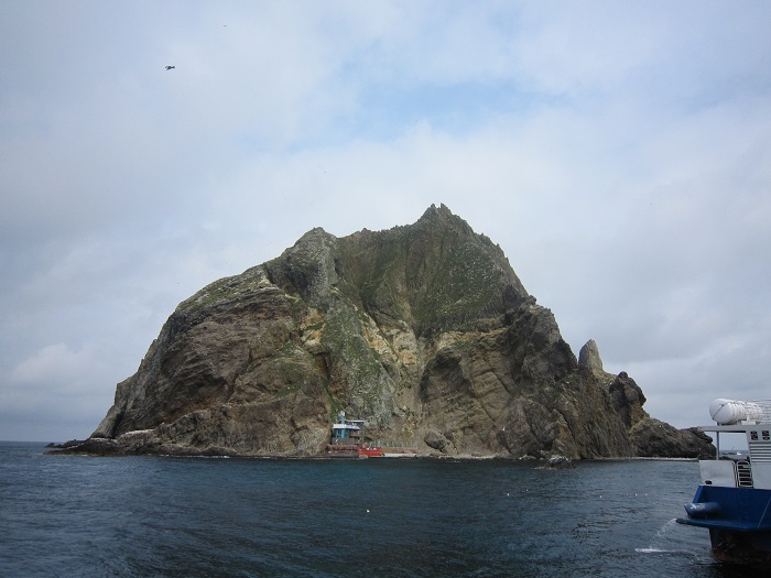 Rep. Ed Royce, chairman of the U.S. House Committee on Foreign Affairs, said that 'Dokdo' is the proper name for Korea's easternmost islands. Pictured above (top) is Seodo, the western part of Dokdo, and (bottom) Dongdo, the eastern part.