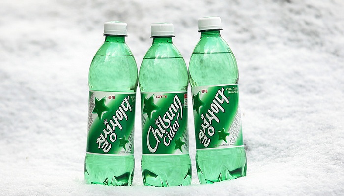 Chilsung Cider uses no caffeine, no artificial coloring and no artificial flavoring.