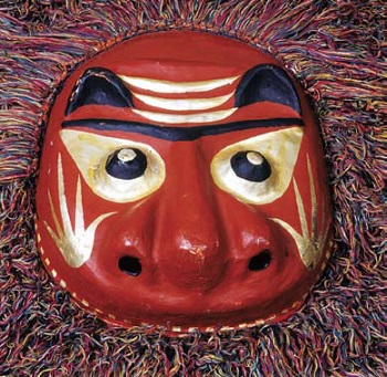 The lion mask. 
