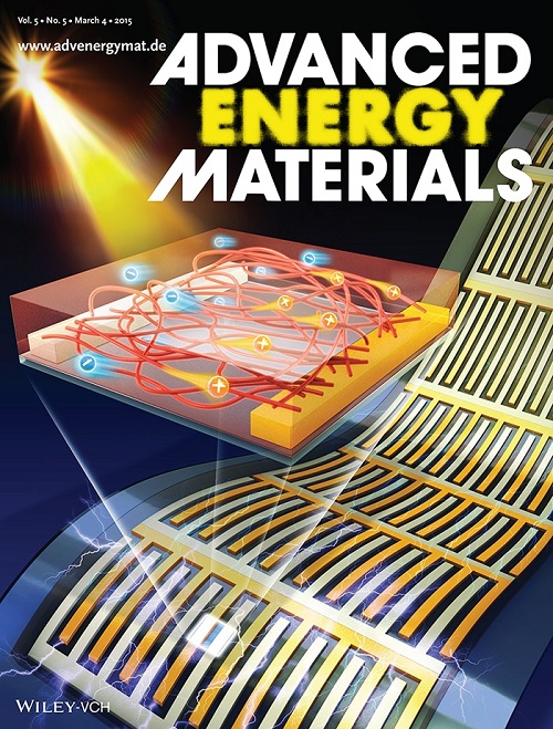 The March 4 edition of Advanced Energy Materials features new flexible solar cells on its cover. 