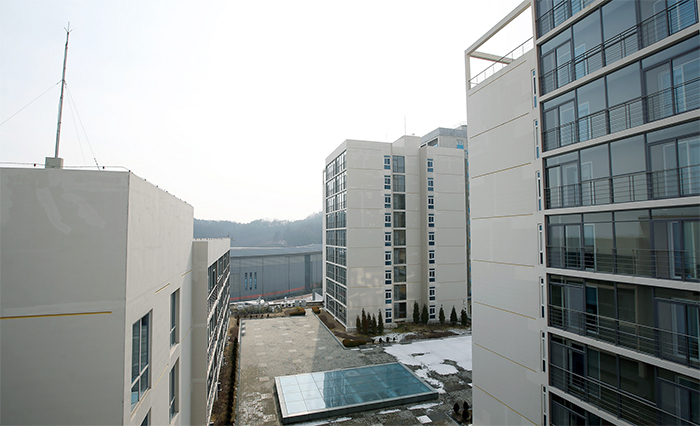 The Hwarang Dormitory allows athletes to both train and live at the sports complex. 
