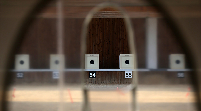 Athletes have access to an indoor 50 meter pistol shooting range. 