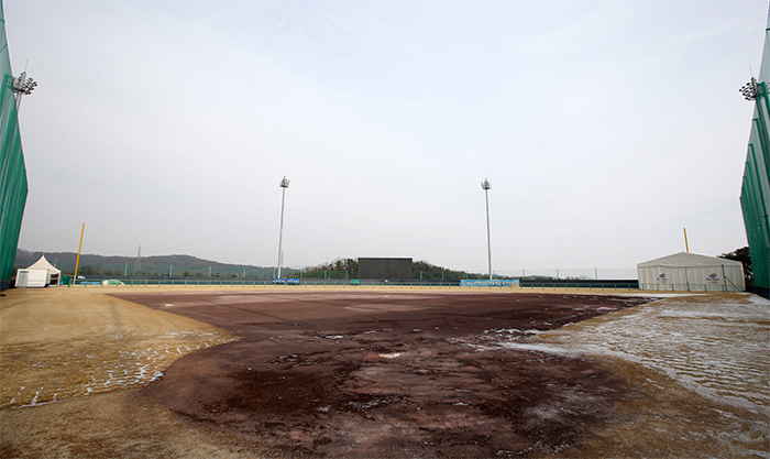 The Jincheon National Training Center includes a baseball and softball diamond. 