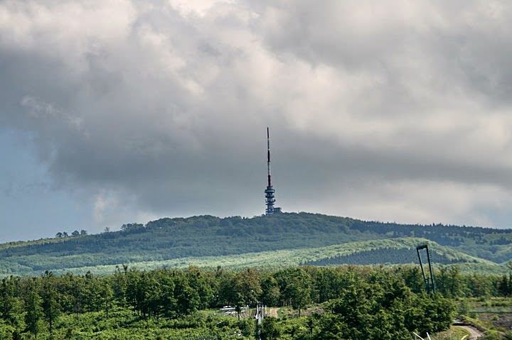 Kékestető TV Tower at the Kékes mountain, Hungary. 