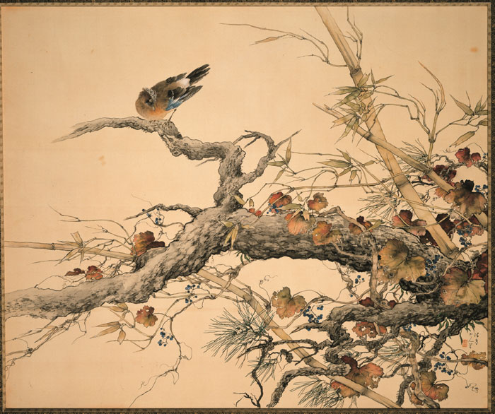 Fine and clear autumn day, by Matsubayashi Keigetsu (1876-1963), 1933, color on silk, 121.0cm x 144.0cm.