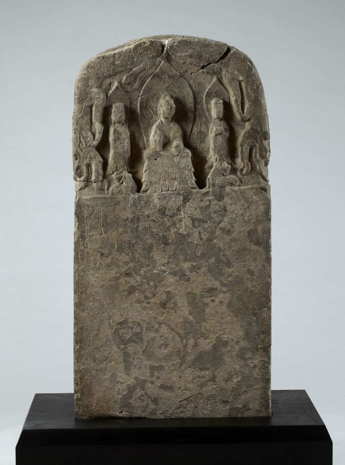 Buddhist stele, Northern Wei dynasty, 529, stone, 109.5cm tall.