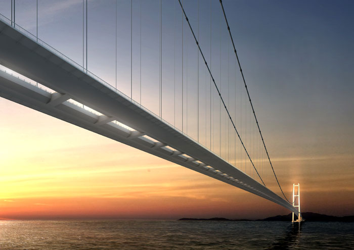 An artist's interpretation of the Canakkale suspension bridge. It's scheduled to be completed in 2023.