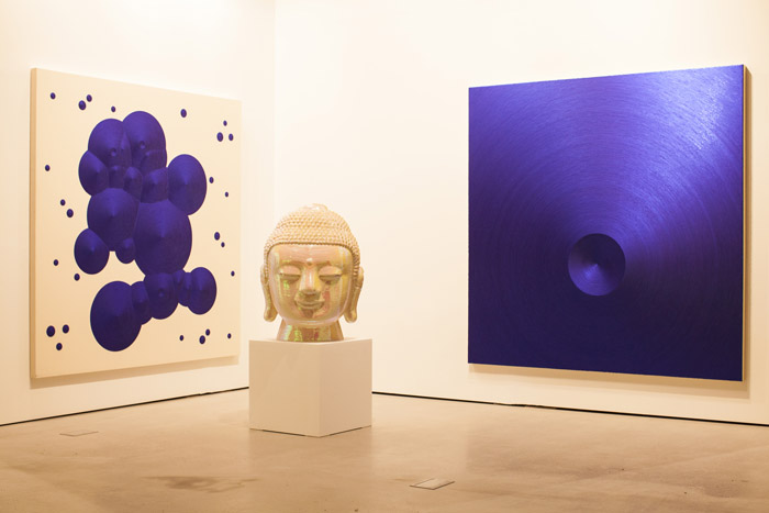 (From left) “Constellation9 (Gemini),” “For the Worshipers” and “Double Ends,” all by Noh Sang Kyoon (photo courtesy of SeMA)