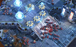 A scene from the popular StarCraft