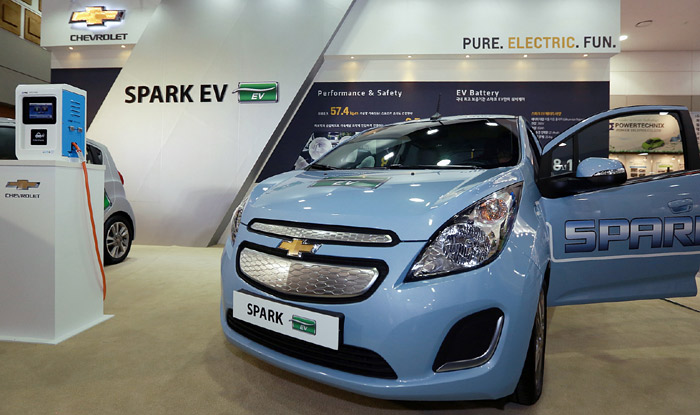 The Spark EV is made by GM Korea. (courtesy of the International Electric Vehicle EXPO)