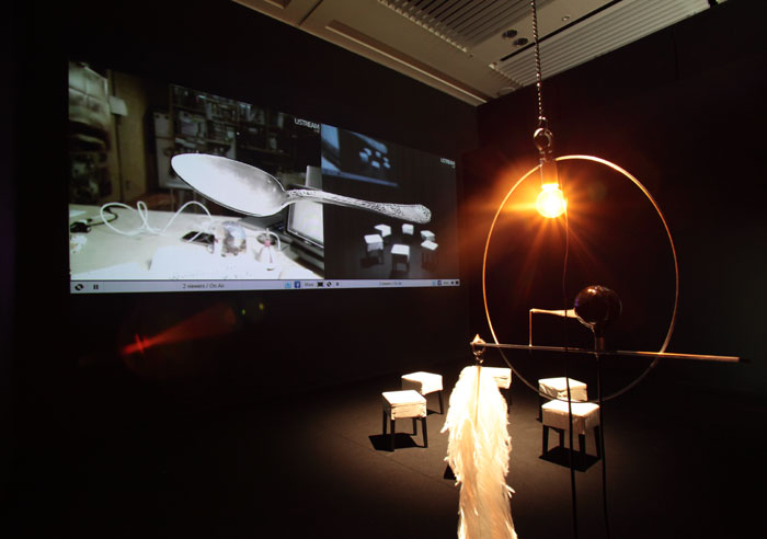  Exonemo, 'Supernatural,' 2009-2014, multimedia installation (photo courtesy of the Nam June Paik Art Center)