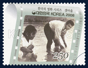 'The Seaside Village' (1965) is directed by Kim Su-yong and is made by Daeyang Films. (image : Korea Post)