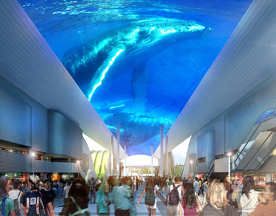 Expo Digital Gallery extends from Yeosu Expo Station to the main street of the Expo site