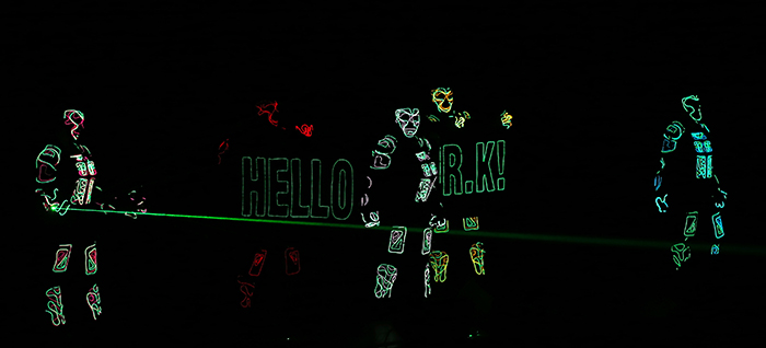 The Saeng Dong Gam Crew (生動感 Crew), an LED dance troupe, wows the audience with its flawless performance during the opening act of the first ‘Hello Mr. K’ concert on May 15.