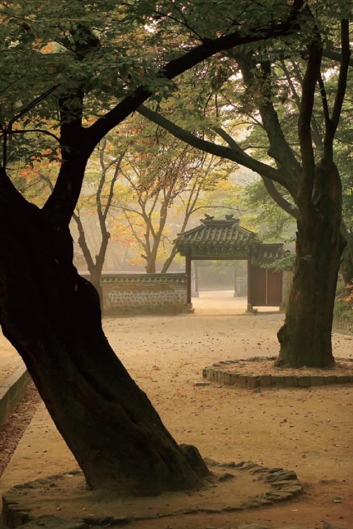 Puerta de Geummamun en el jardín del palacio Changdeokgung en Jongno, Seúl