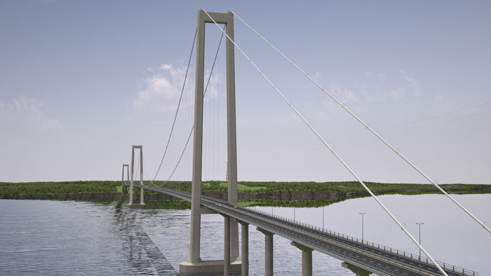 An artist's impression of the Chacao Bridge in Chile. Hyundai received the order to build this bridge in February. (Image couretsy of Hyundai E&C)