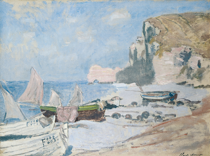 Claude Monet’s "Fishing Boats on the Beach at Etretat" (1884).