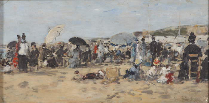 Eugene Boudin’s "The Beach at Trouville" (1880-1885).