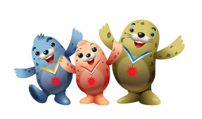 (From left) Barame, Chumuro and Vichuon are the mascots for the Incheon Asian Games 2014. (image courtesy of the IAGOC)