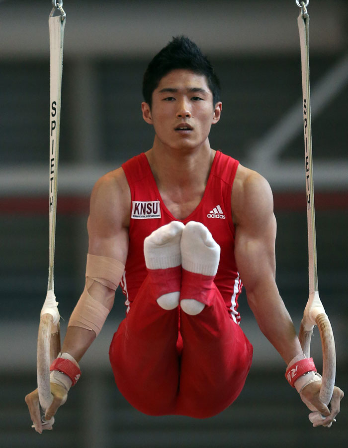 Gymnast Yang Hak-seon during a national competition held on June 20. (photo: Yonhap News) 