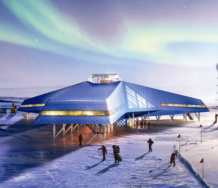  A computer rendering of the Jangbogo Antarctic Research Station (Photo courtesy of the Ministry of Oceans and Fisheries) 