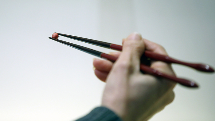 Chopsticks can be used to pick up a small bean. Chopsticks and the use of chopsticks, or <i>jeotgarakji</i>, have long been part of Korean tradition and cuisine. 