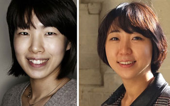 (From left) Joung Yumi is the creator of 'Love Games,' and Jeong Dahee writes 'Man on the Chair.' (images courtesy of Culture Platform, Jeong Dahee)
