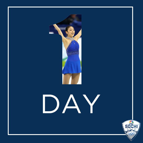 A picture of Kim Yuna is posted on NBC’s special Facebook page for the Sochi Olympics, just one day away. (captured image from the NBC Facebook page)