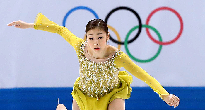 After finishing first in the ladies’ short program at the Winter Olympics in Sochi on February 19, Kim Yuna is now going for her second consecutive Olympic gold medal when she competes in the free program on February 20. (photo courtesy of the Korean Olympic Committee)