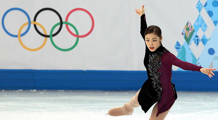 Kim Yuna moves with ardent passion to tango composer Astor Piazzolla’s “Adiós Nonino” during the singles ladies’ figure skating free skating competition at the Sochi Winter Games on February 20, 2014. (photo courtesy of the Korean Olympic Committee)