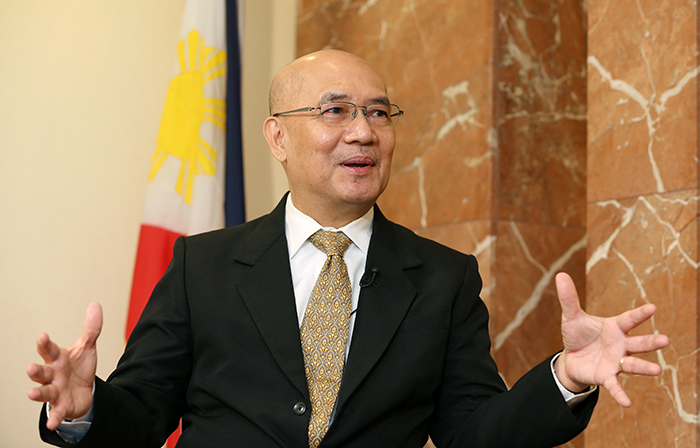 Philippine Ambassador to Korea Luis T. Cruz says Korea is right on track for unification, speaking of Korean President Park Geun-hye’s Korean Peninsula trust-building process (photo: Jeon Han).
