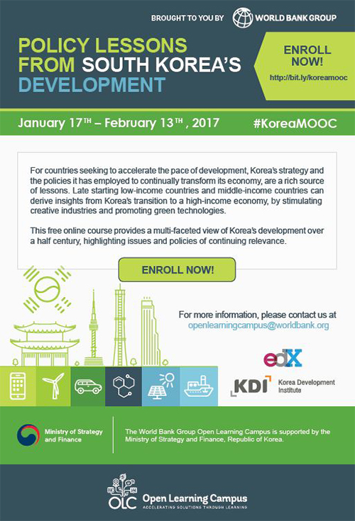 World Bank Group Launches A Free Mooc On Korea S Development