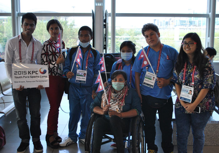 Youth athletes from Nepal visit Korea to take part in the Youth Para Sports Camp.