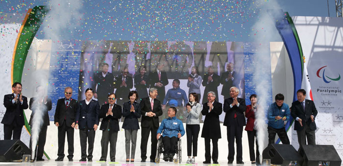 The PyeongChang Paralympics Day promotional event was held in Gwanghwamun Square in central Seoul on March 14.