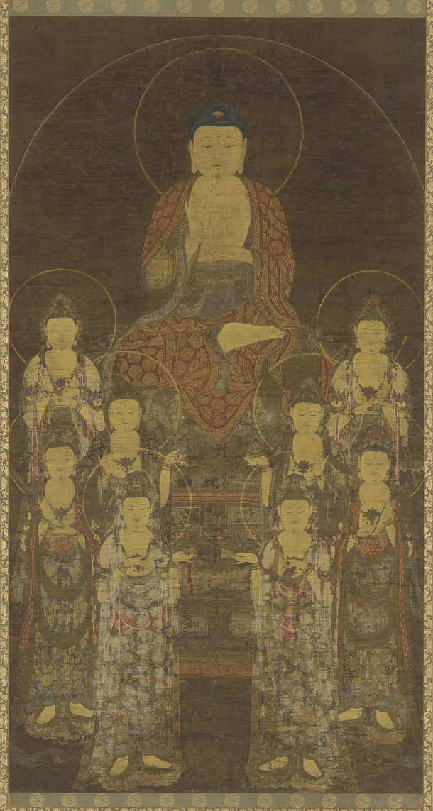  The Buddha Amitabha (Amita) and the Eight Great Bodhisattvas, late 14th century. 
