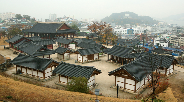 The 12 traditional craftsmen workshops from Joseon times are restored in January 2013 adjacent to the Sebyeonggwan building in Tongyeong, Gyeongsangnam-do. 